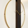 Wallity Future Metal Wall Clock - APS119 Negro y Oro
